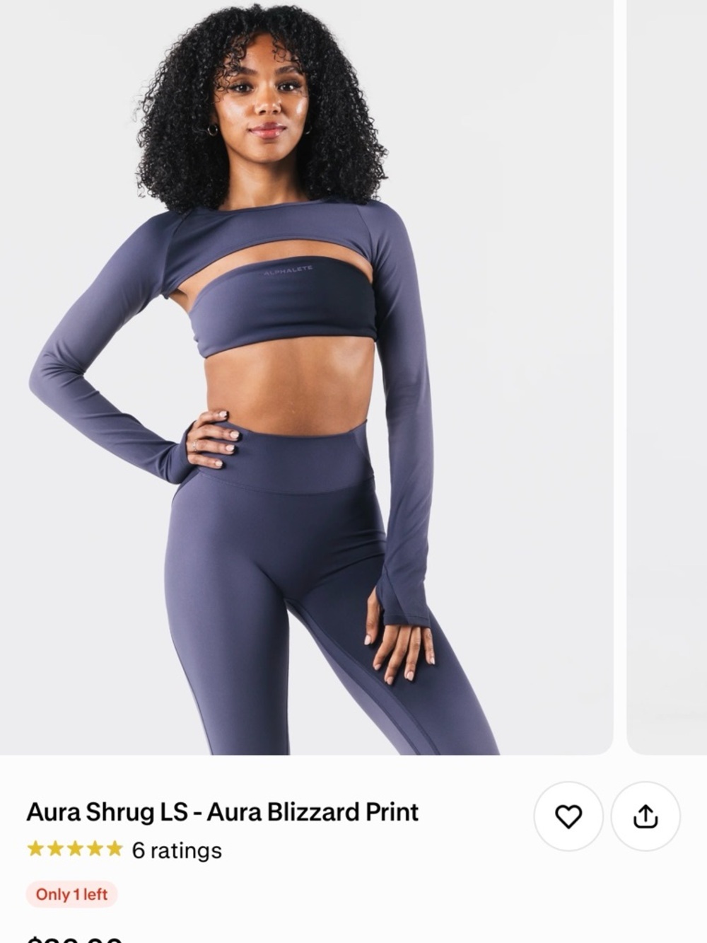 Aura Long-Sleeve Shrug Top in Slate Blue